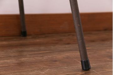 ラフジュ工房オリジナル　鉄脚　ホワイトオーク材製折りたたみテーブル(作業台、ワークデスク、在宅ワーク、在宅用)