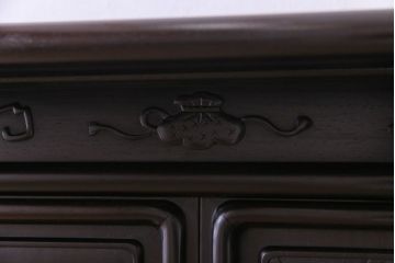 アンティーク家具　和製アンティーク　上手物!　深みのある漆塗りが美しい唐木指物の飾り棚(茶棚、戸棚)