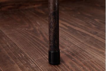 ヴィンテージ家具　ヨーロッパビンテージ　使い込まれた風合いが魅力のスクールチェア(キッズチェア、鉄脚チェア、椅子)(2)