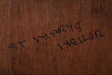 ヴィンテージ家具　ヨーロッパビンテージ　使い込まれた風合いが魅力のスクールチェア(キッズチェア、鉄脚チェア、椅子)(3)