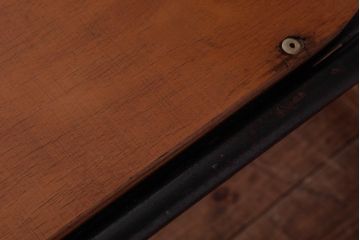 ヴィンテージ家具　ヨーロッパビンテージ　使い込まれた風合いが魅力のスクールチェア(キッズチェア、鉄脚チェア、椅子)