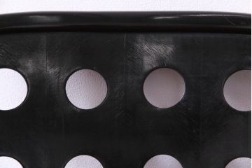 ヴィンテージ家具　イギリスビンテージ　オレンジの座面が可愛らしいレトロモダンなチェア(ダイニングチェア、椅子)(1)