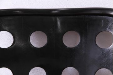 ヴィンテージ家具　イギリスビンテージ　オレンジの座面が可愛らしいレトロモダンなチェア(ダイニングチェア、椅子)(2)