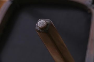 ヴィンテージ家具　イギリスビンテージ　オレンジの座面が可愛らしいレトロモダンなチェア(ダイニングチェア、椅子)(2)