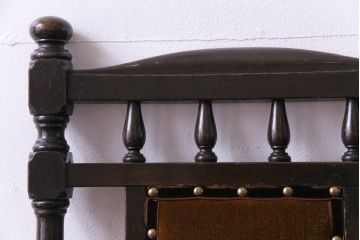 アンティーク家具　大正ロマン　ナラ材　エレガントな佇まいのアンティークチェア(ダイニングチェア、椅子)