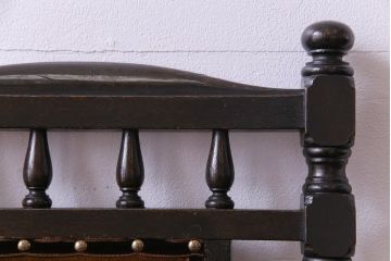 アンティーク家具　大正ロマン　ナラ材　エレガントな佇まいのアンティークチェア(ダイニングチェア、椅子)