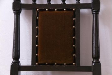 アンティーク家具　大正ロマン　ナラ材　エレガントな佇まいのアンティークチェア(ダイニングチェア、椅子)