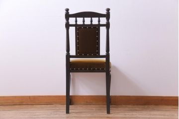 アンティーク家具　大正ロマン　ナラ材　エレガントな佇まいのアンティークチェア(ダイニングチェア、椅子)