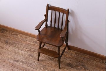 ヴィンテージ家具　ビンテージ　柏木工　品のある佇まいが魅力の作業台付きチャイルドチェア(子供椅子)
