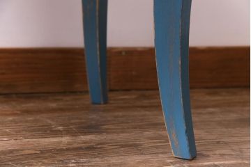 ペイント家具　リメイク　天童木工　レトロな色合いのラウンドテーブル(サイドテーブル、センターテーブル)