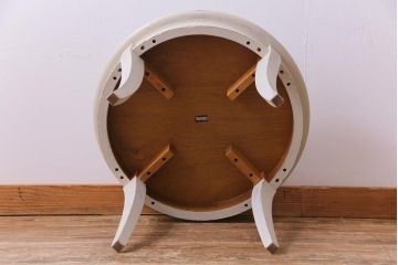 ペイント家具　リメイク　天童木工　フレンチテイストにも活躍するラウンドテーブル(サイドテーブル、センターテーブル)(2)