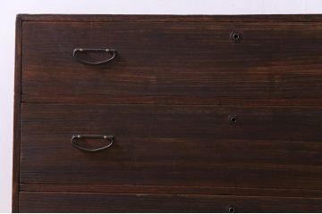 アンティーク家具　和製アンティーク　リメイク　桐材　シンプルな作りが味わい深いサイドチェスト(サイドボード、引き出し)