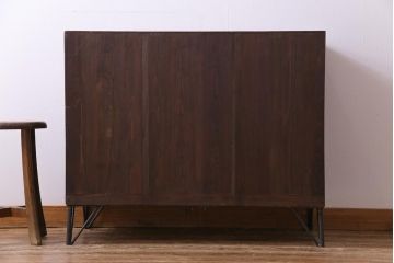 アンティーク家具　和製アンティーク　リメイク　桐材　シンプルな作りが味わい深いサイドチェスト(サイドボード、引き出し)