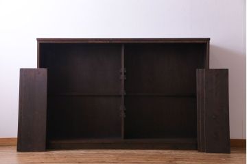 ラフジュ工房オリジナル　シンプルな書院戸をリメイクしたガラス戸棚(組子、収納棚、サイドボード)