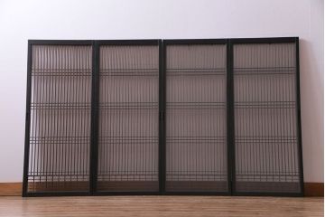 ラフジュ工房オリジナル　シンプルな書院戸をリメイクしたガラス戸棚(組子、収納棚、サイドボード)