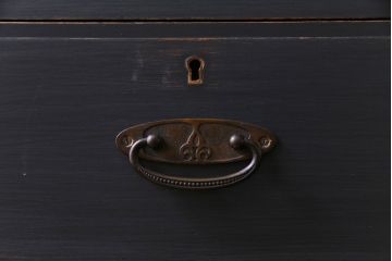 ペイント家具　シックな色合いが魅力の大正ロマンなワードローブ(洋服タンス)