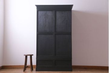 ペイント家具　シックな色合いが魅力の大正ロマンなワードローブ(洋服タンス)