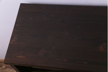 ラフジュ工房オリジナル　当時物色ガラス入り!　大正ロマンな建具を使った戸棚(収納棚、本箱)