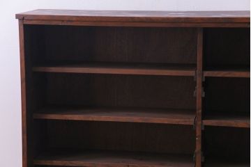 ラフジュ工房オリジナル　色ガラスが目を引くリメイクサイドボード(収納棚、戸棚)