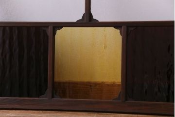 ラフジュ工房オリジナル　色ガラスが目を引くリメイクサイドボード(収納棚、戸棚)