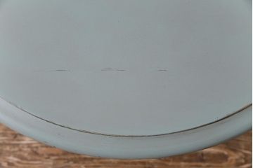 ペイント家具　天童木工　シャビーシックなカラーがお洒落なラウンドテーブル(サイドテーブル、センターテーブル)(1)