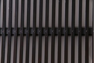 大正昭和初期　ガラス入り　燻された古い木が味わい深い麻の葉ガラス入り格子戸4枚セット(引き戸、建具)