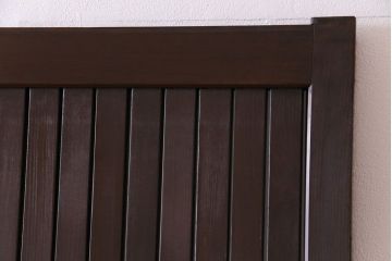 和製アンティーク　ガラス入り　和の風情を演出してくれる平格子戸2枚セット　(R-031430)