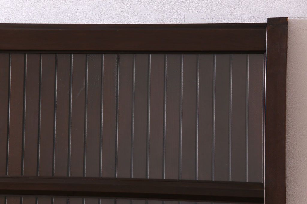 和製アンティーク　ガラス入り　和の風情を演出してくれる平格子戸2枚セット　(R-031430)