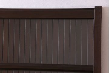 和製アンティーク　ガラス入り　和の風情を演出してくれる平格子戸2枚セット　(R-031430)