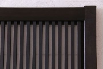 和製アンティーク　裏障子付き　ダイヤガラス　上品な和の雰囲気あふれる格子戸2枚セット(障子戸、引き戸、建具)