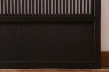 和製アンティーク　裏障子付き　ダイヤガラス　上品な和の雰囲気あふれる格子戸2枚セット(障子戸、引き戸、建具)