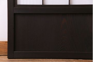和製アンティーク　裏障子付き　ダイヤガラス　上品な和の雰囲気あふれる格子戸2枚セット(障子戸、引き戸、建具)