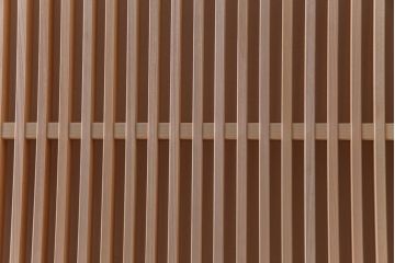 極上　新古品　ヒノキ材　麻の葉ガラス　明るく柔らかな木地が上品な吹き抜け格子戸4枚セット(引き戸)