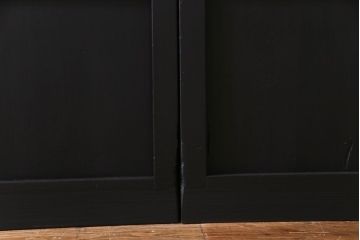 ペイント建具　幅広サイズ　ブラックカラーが存在感を放つ板戸4枚セット(引き戸、建具)