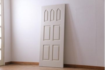 ペイント建具　花梨無垢材　シックなデザインのアンティークドア(扉、カリン)
