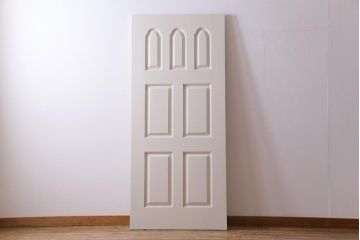 ペイント建具　花梨無垢材　シックなデザインのアンティークドア(扉、カリン)