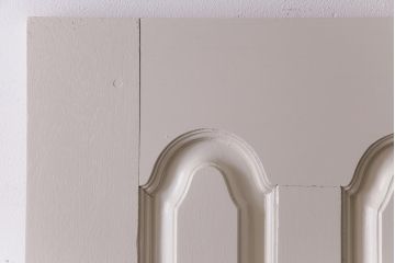 ペイント建具　花梨無垢材　シックなデザインのアンティークドア(扉、カリン)