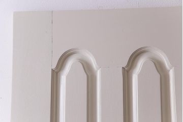 ペイント建具　花梨無垢材　シックなデザインのアンティークドア(扉、カリン)