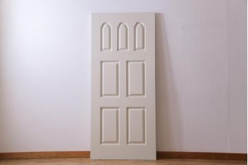 ペイント建具　花梨無垢材　シックなデザインのアンティークドア(扉、カリン)