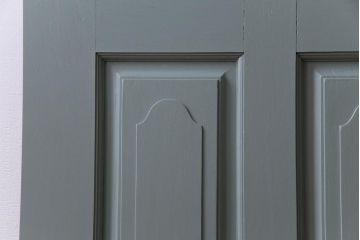昭和期　ペイント建具　花のレリーフが目を引くレトロなドア(扉、建具)