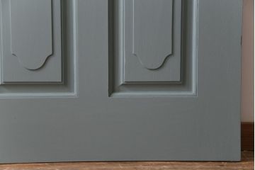 昭和期　ペイント建具　花のレリーフが目を引くレトロなドア(扉、建具)