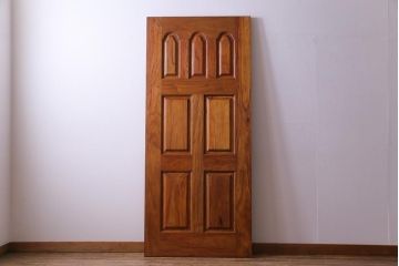 昭和レトロ　花梨材　味わい深い木肌のビンテージドア(扉、建具、カリン材)(1)