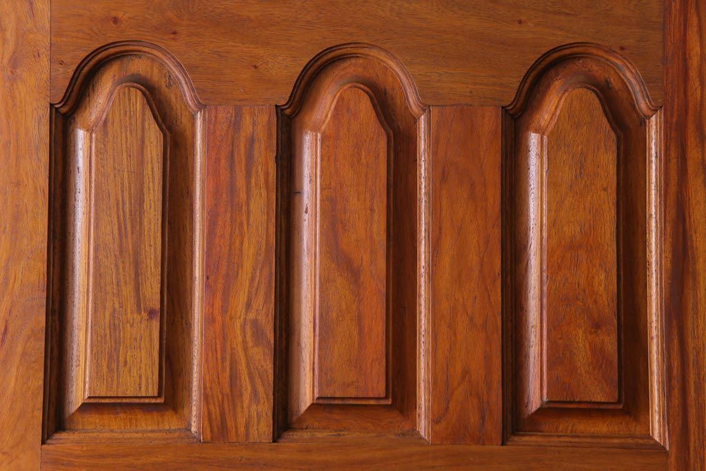 昭和レトロ　花梨材　味わい深い木肌のビンテージドア(扉、建具、カリン材)(1)