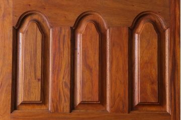 昭和レトロ　花梨材　味わい深い木肌のビンテージドア(扉、建具、カリン材)(1)