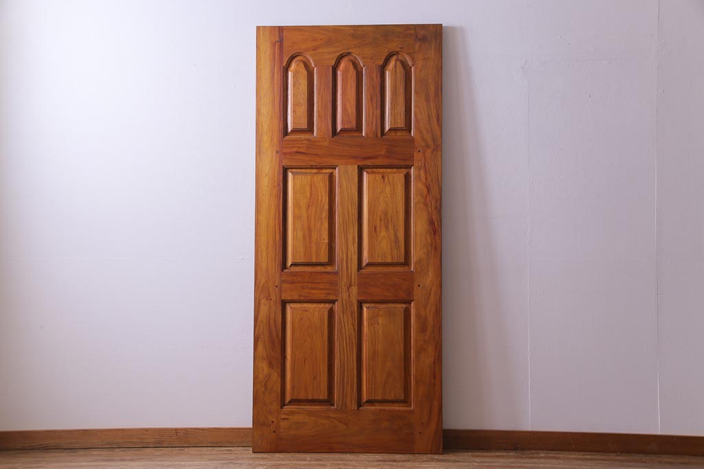 昭和レトロ　花梨材　味わい深い木肌のビンテージドア(扉、建具、カリン材)(1)