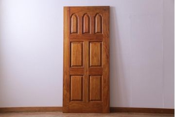 昭和レトロ　花梨材　味わい深い木肌のビンテージドア(扉、建具、カリン材)(1)