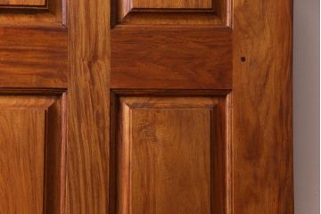 昭和レトロ　花梨材　味わい深い木肌のビンテージドア(扉、建具、カリン材)(1)