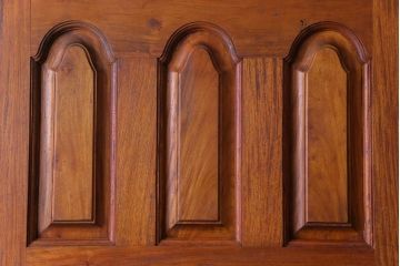 昭和レトロ　花梨材　味わい深い木肌のビンテージドア(扉、建具、カリン材)(2)