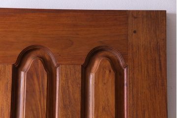昭和レトロ　花梨材　味わい深い木肌のビンテージドア(扉、建具、カリン材)(2)