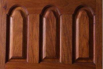 昭和レトロ　花梨材　味わい深い木肌のビンテージドア(扉、建具、カリン材)(2)